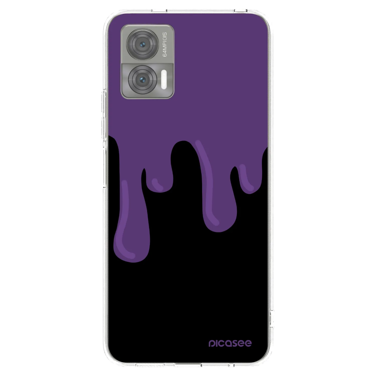Picasee silikonový průhledný obal pro Motorola Edge 30 Neo - Purple spooky