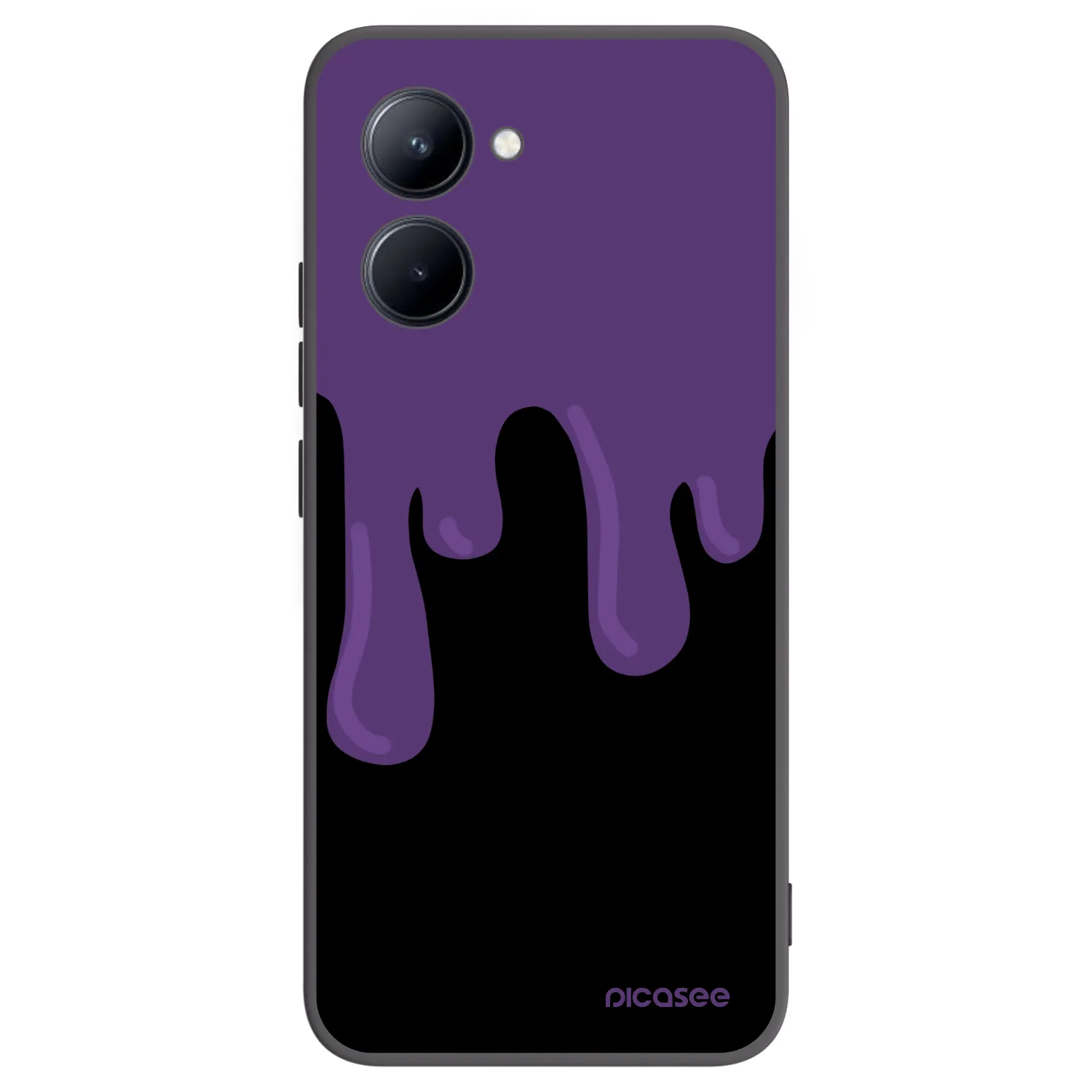 Picasee silikonový černý obal pro Realme C33 (2023) - Purple spooky