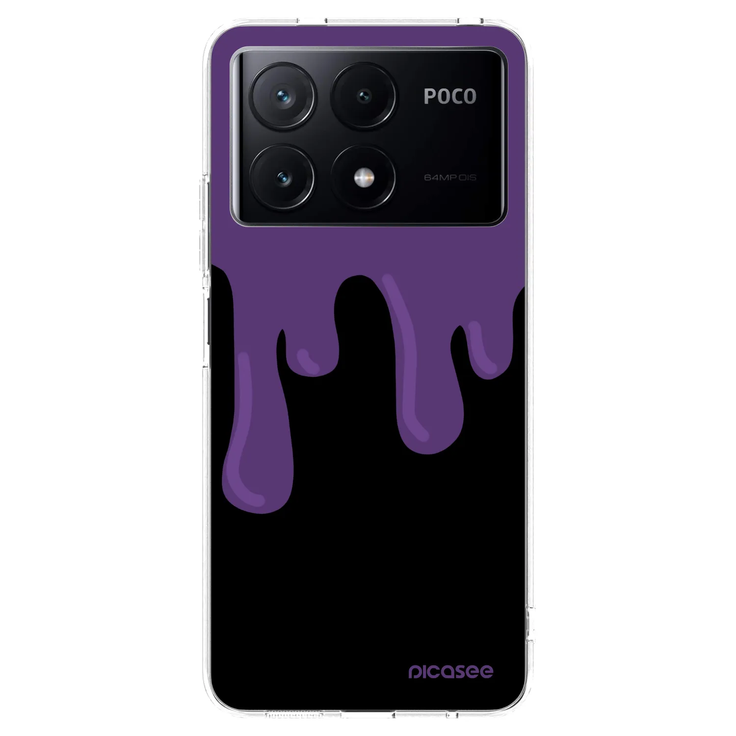 Picasee silikonový průhledný obal pro Xiaomi Poco X6 Pro - Purple spooky