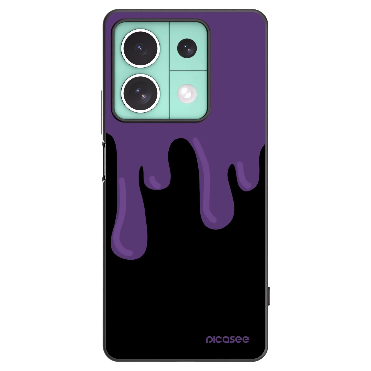 Picasee silikonový černý obal pro Xiaomi Redmi Note 13 5G - Purple spooky