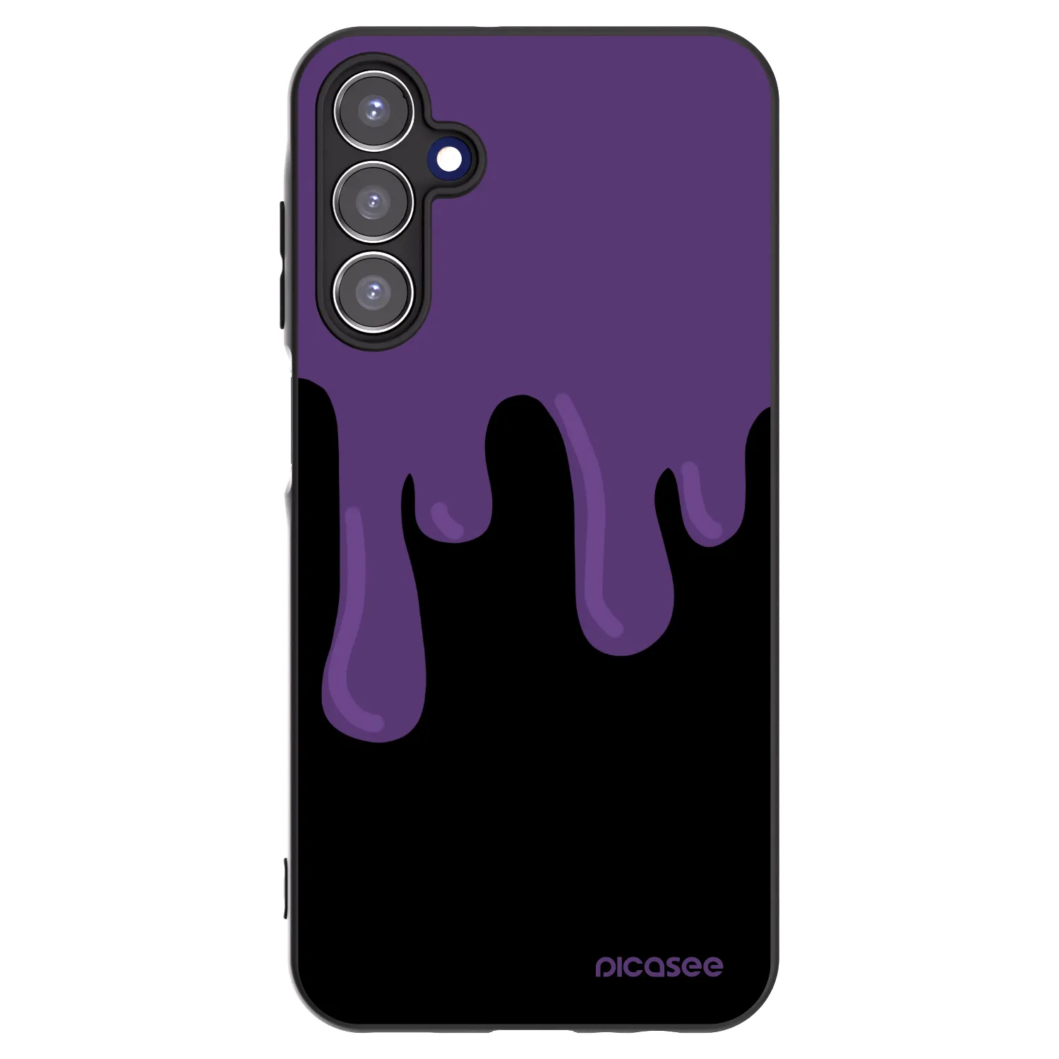 Picasee silikonový černý obal pro Samsung Galaxy A15 A156B 5G - Purple spooky
