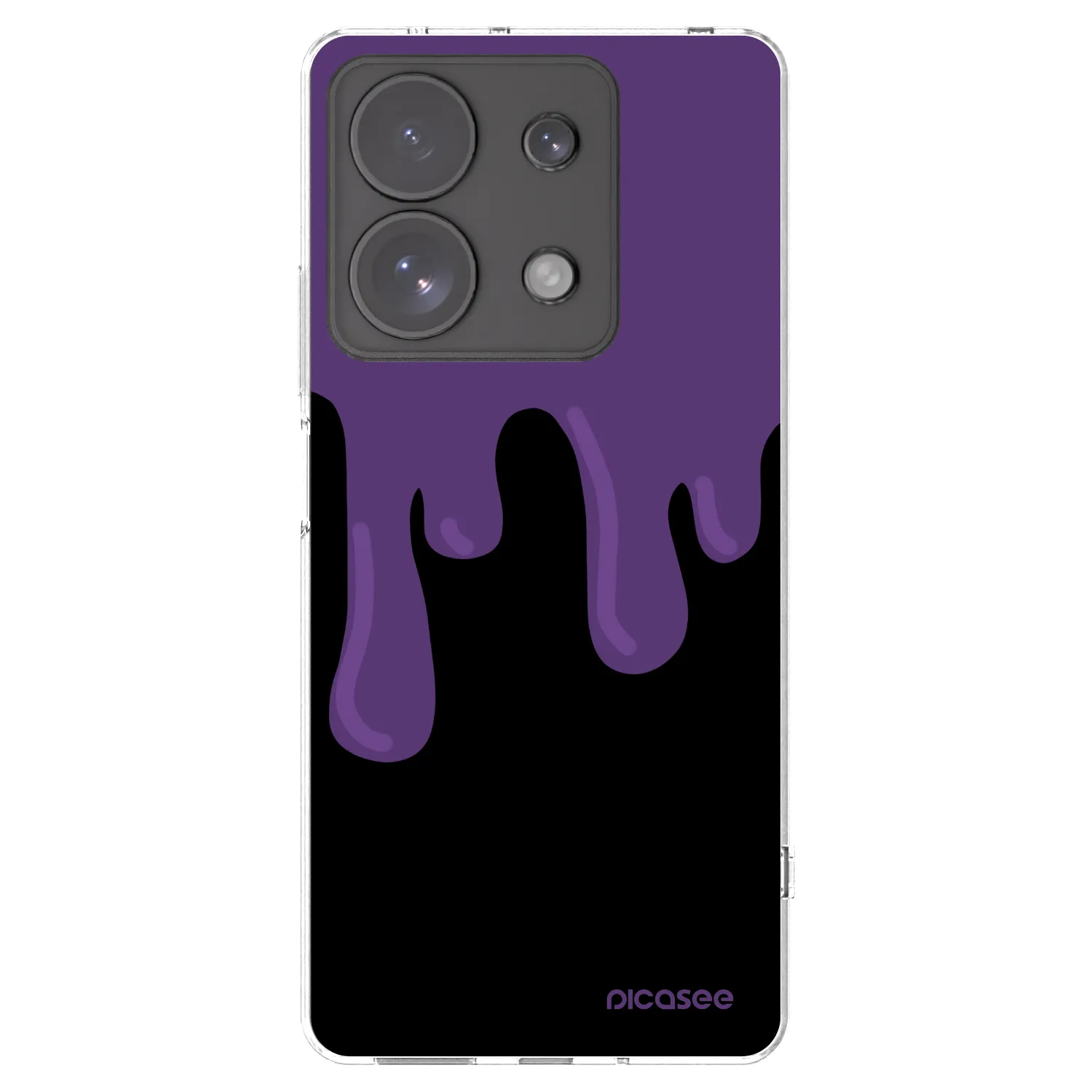 Picasee silikonový průhledný obal pro Xiaomi Redmi Note 13 Pro 4G - Purple spooky
