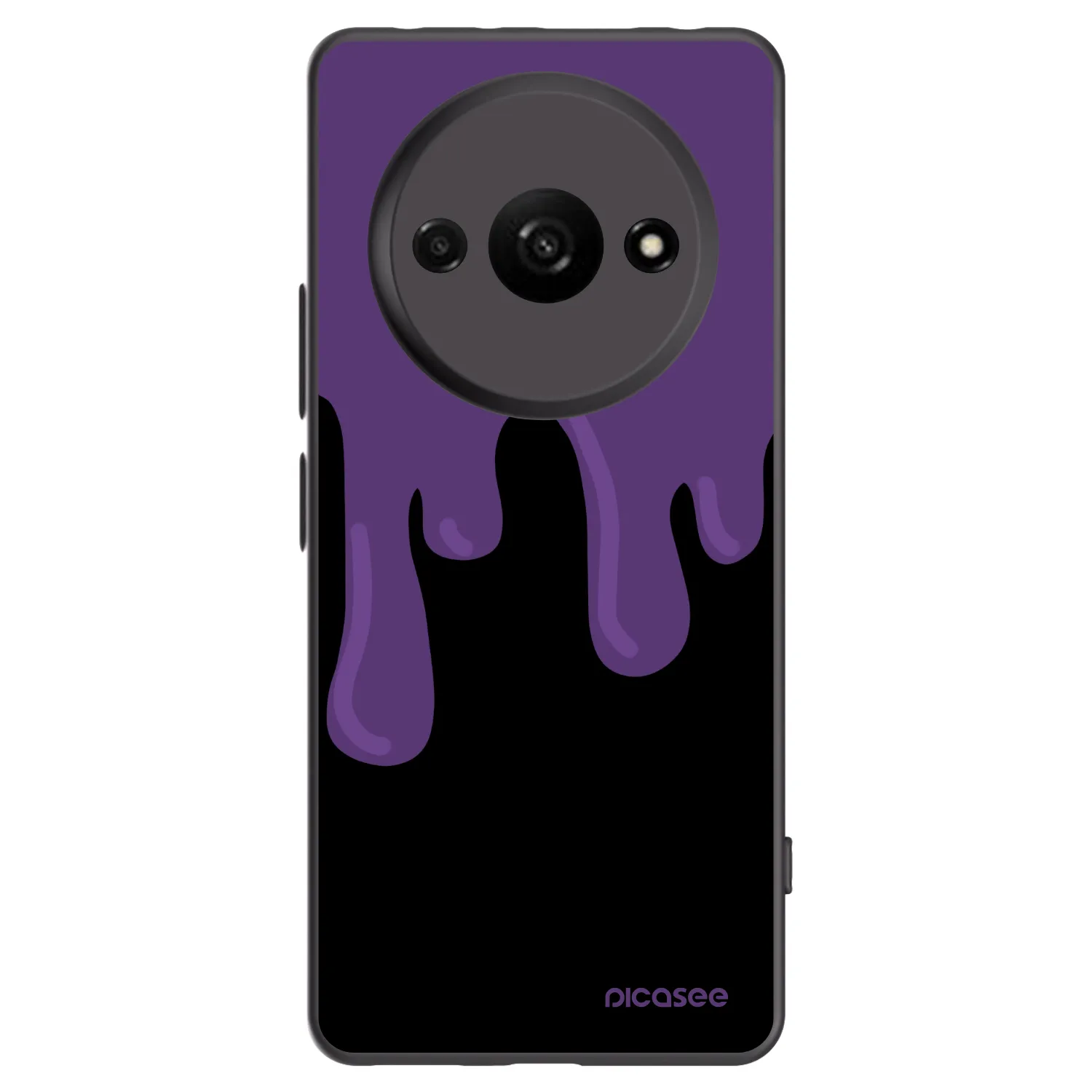 Picasee silikonový černý obal pro Xiaomi Redmi A3 - Purple spooky