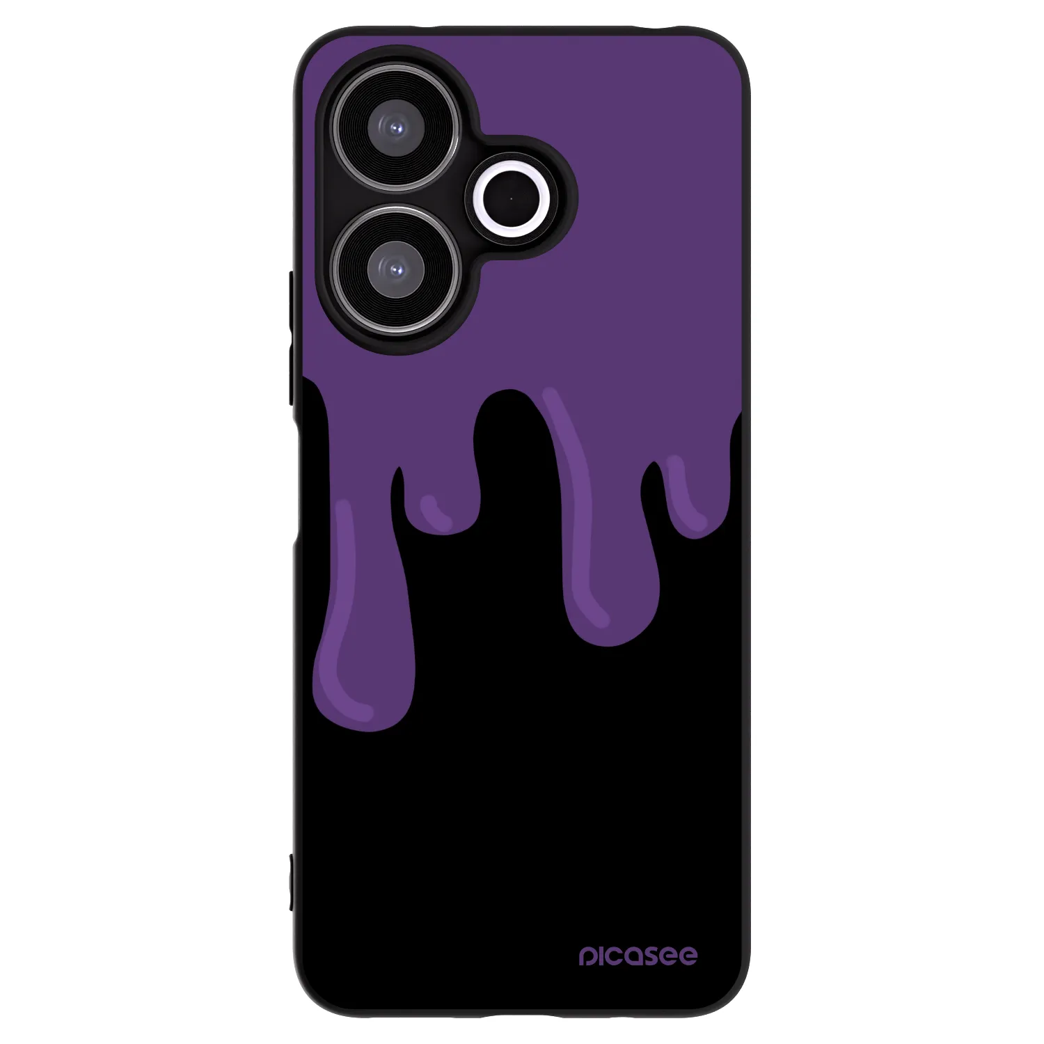 Picasee silikonový černý obal pro Xiaomi Redmi 13 4G - Purple spooky