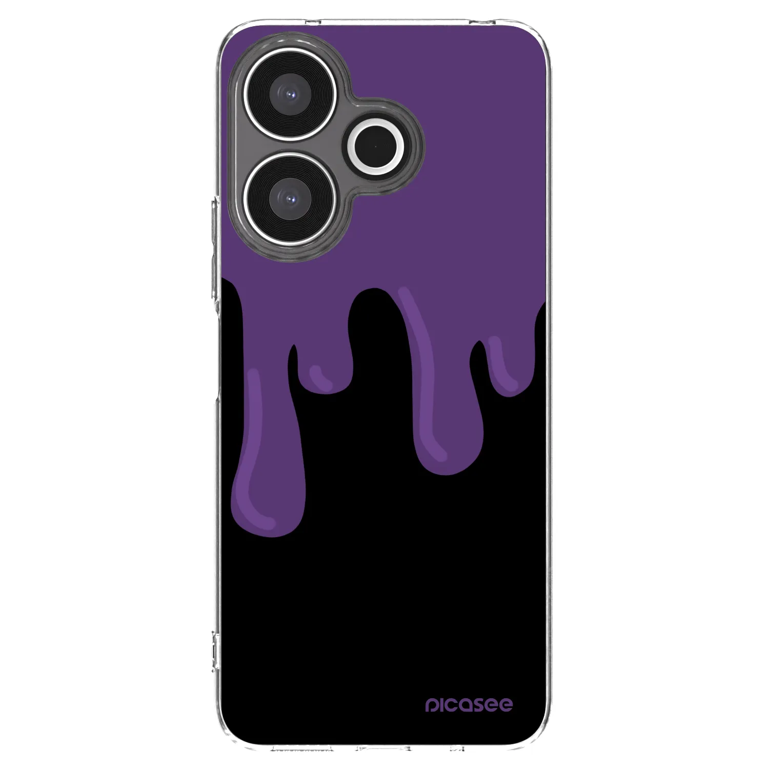 Picasee silikonový průhledný obal pro Xiaomi Redmi 13 4G - Purple spooky