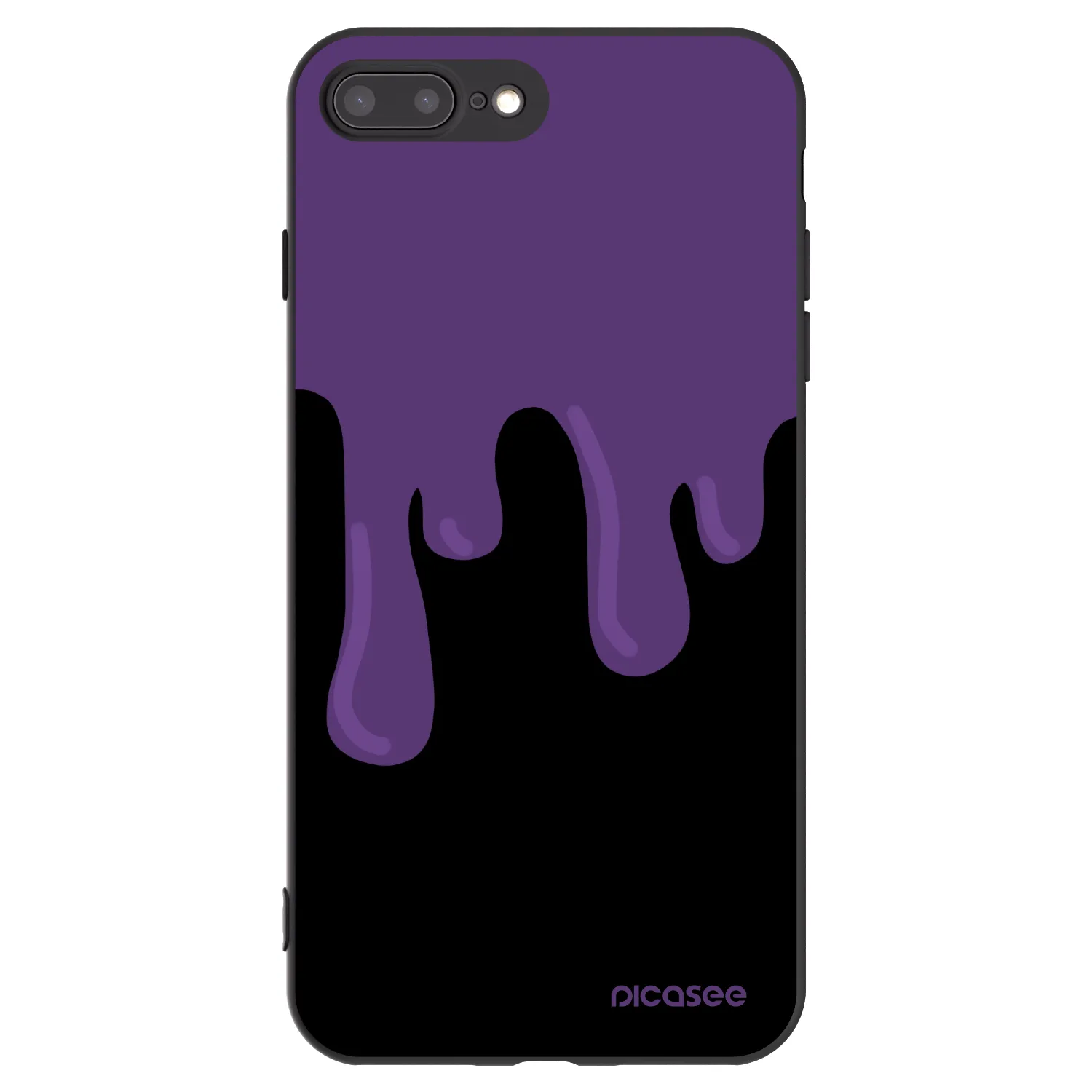 Picasee silikonový černý obal pro Apple iPhone 7 Plus - Purple spooky