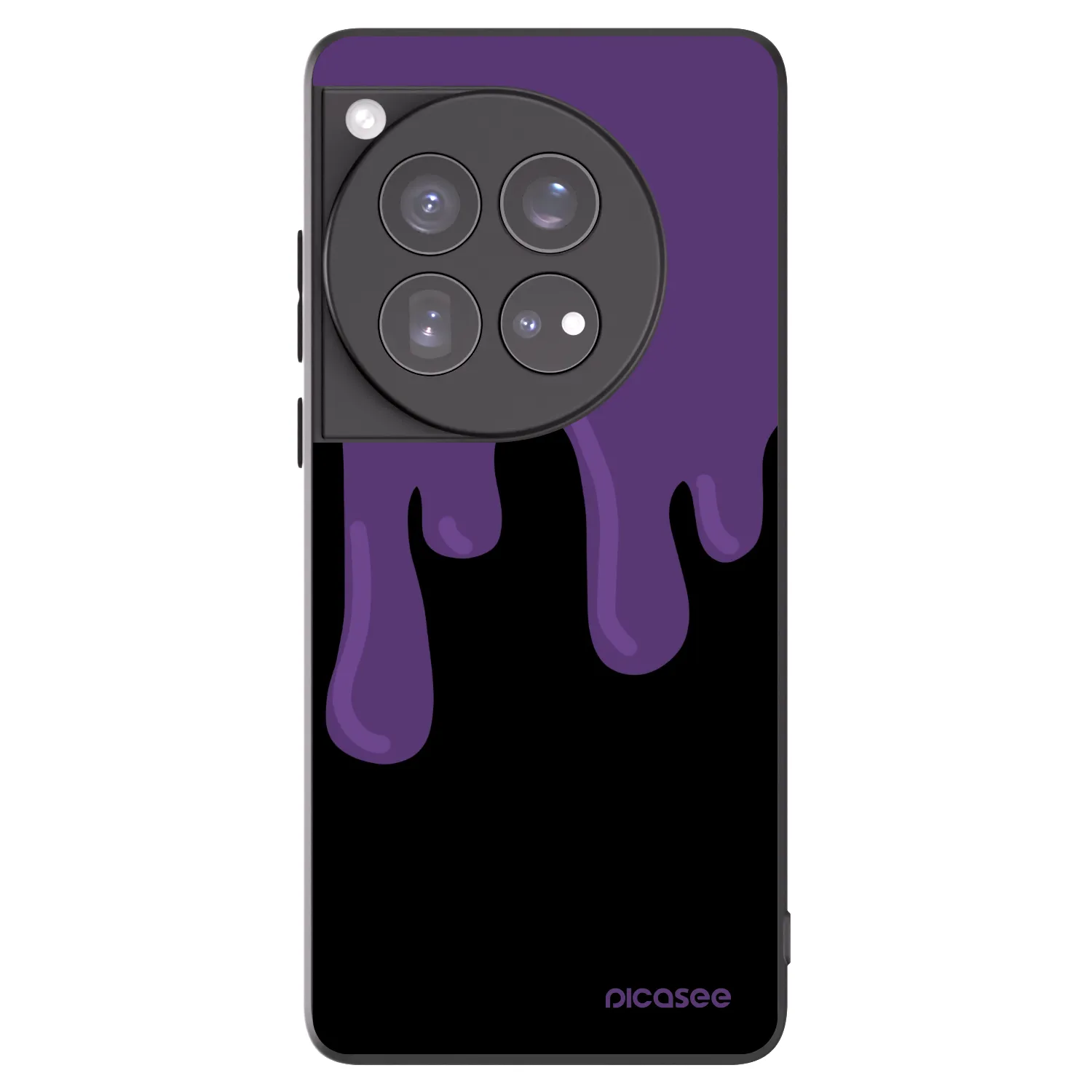 Picasee silikonový černý obal pro OnePlus 12 5G - Purple spooky