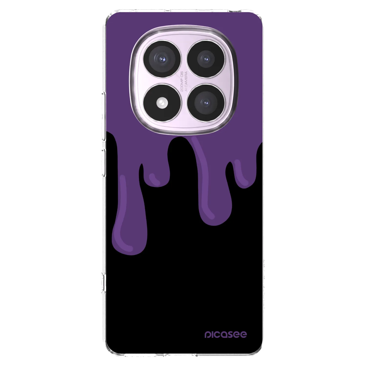 Picasee silikonový průhledný obal pro Xiaomi Redmi Note 14 Pro 5G - Purple spooky
