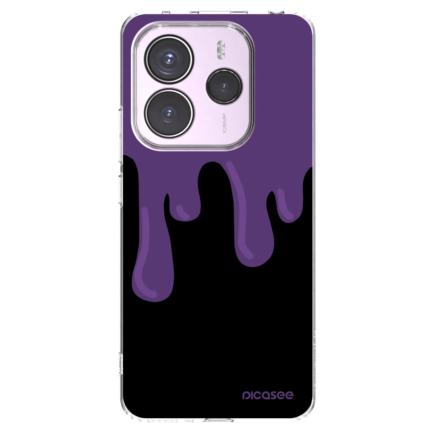Picasee silikonový průhledný obal pro Xiaomi Redmi Note 14 5G - Purple spooky