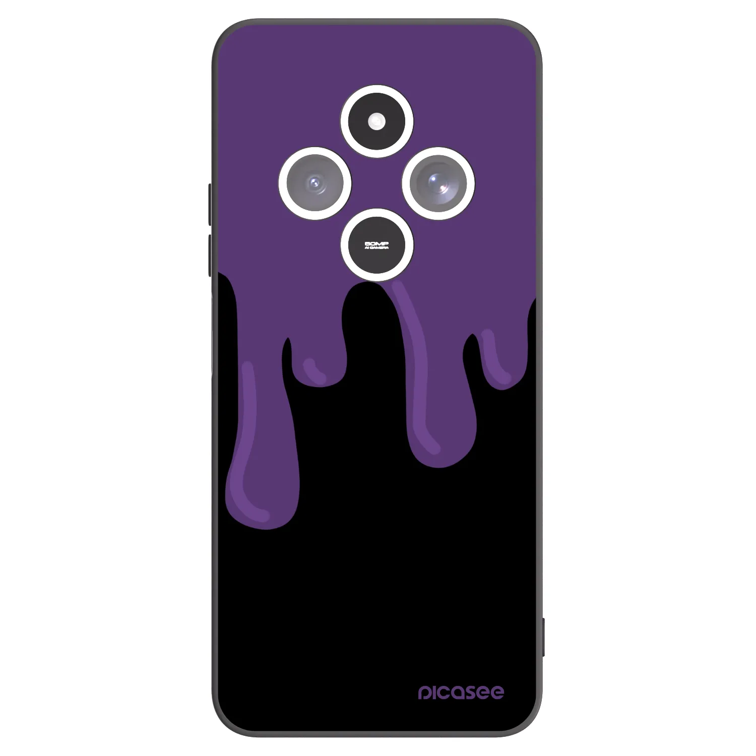 Picasee silikonový černý obal pro Xiaomi Redmi 14C - Purple spooky