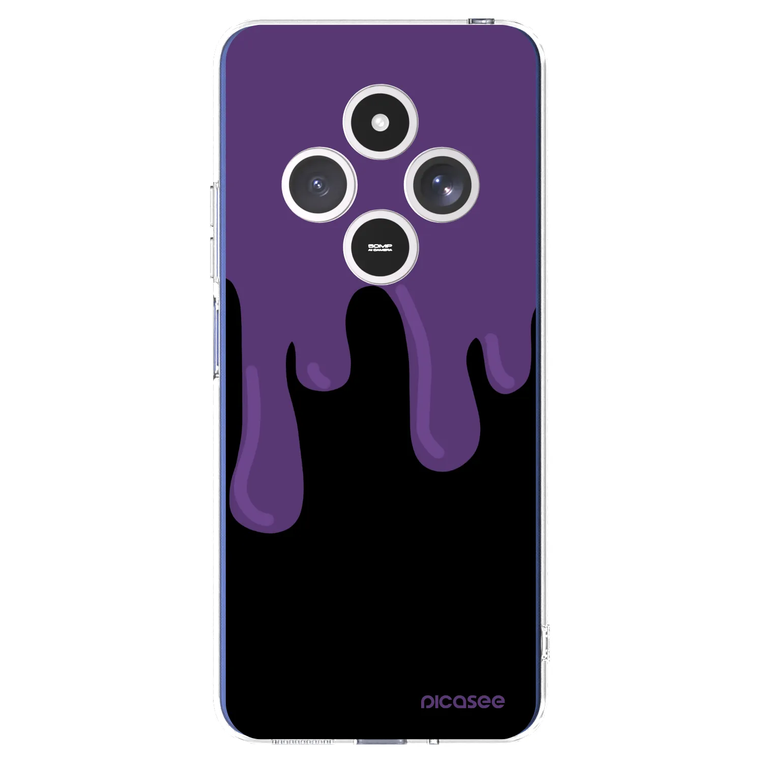 Picasee silikonový průhledný obal pro Xiaomi Redmi 14C - Purple spooky