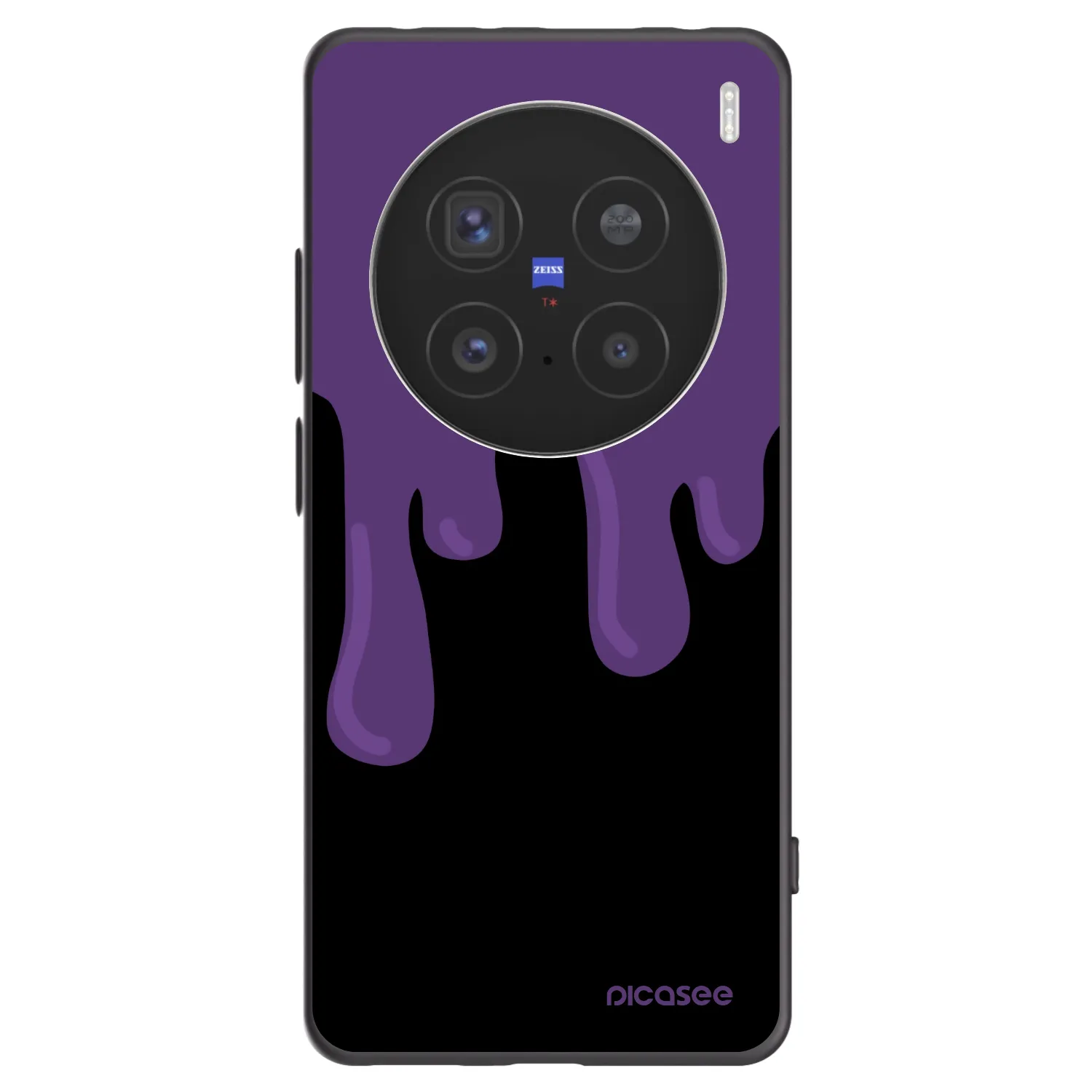 Picasee silikonový černý obal pro Vivo X200 Pro - Purple spooky