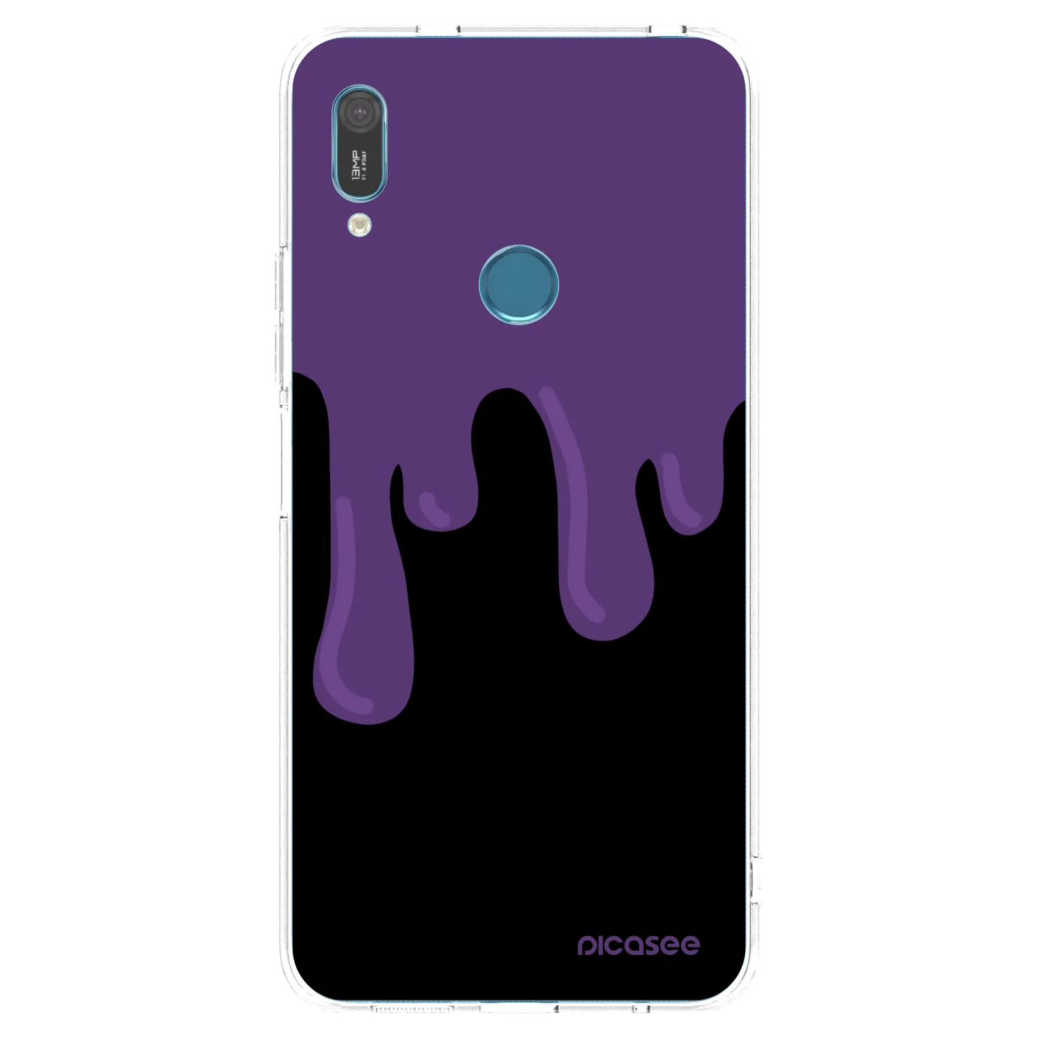 Picasee silikonový průhledný obal pro Huawei Y6 2019 - Purple spooky