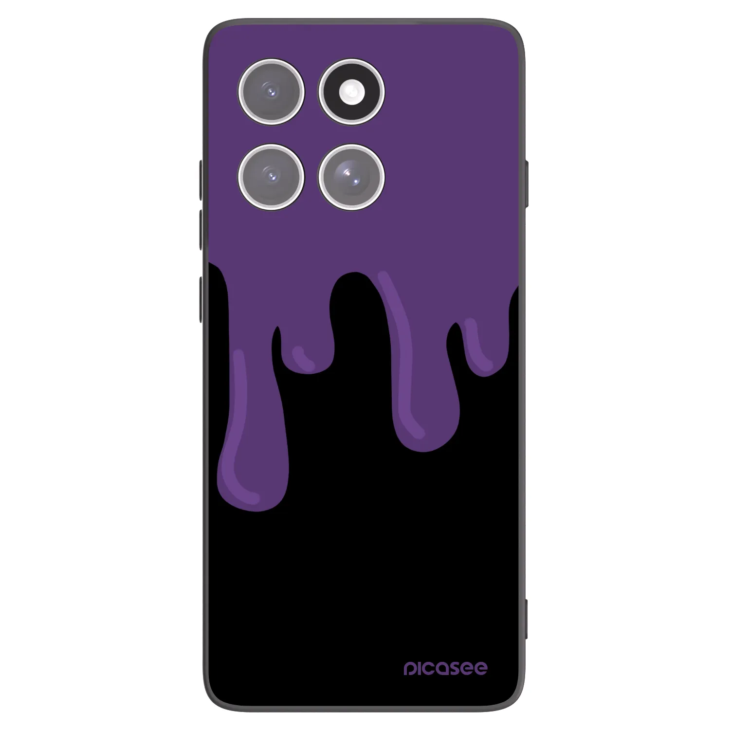 Picasee silikonový černý obal pro Motorola Edge 60 Pro - Purple spooky