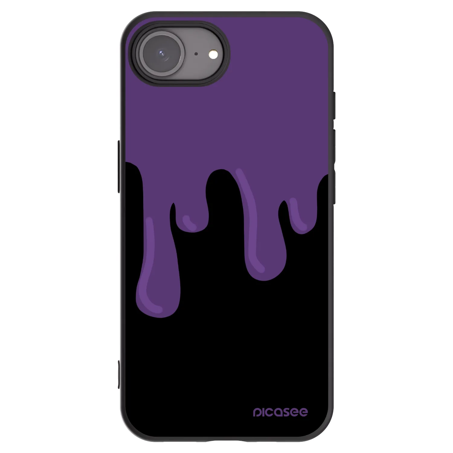 Picasee silikonový černý obal pro Apple iPhone 17e - Purple spooky