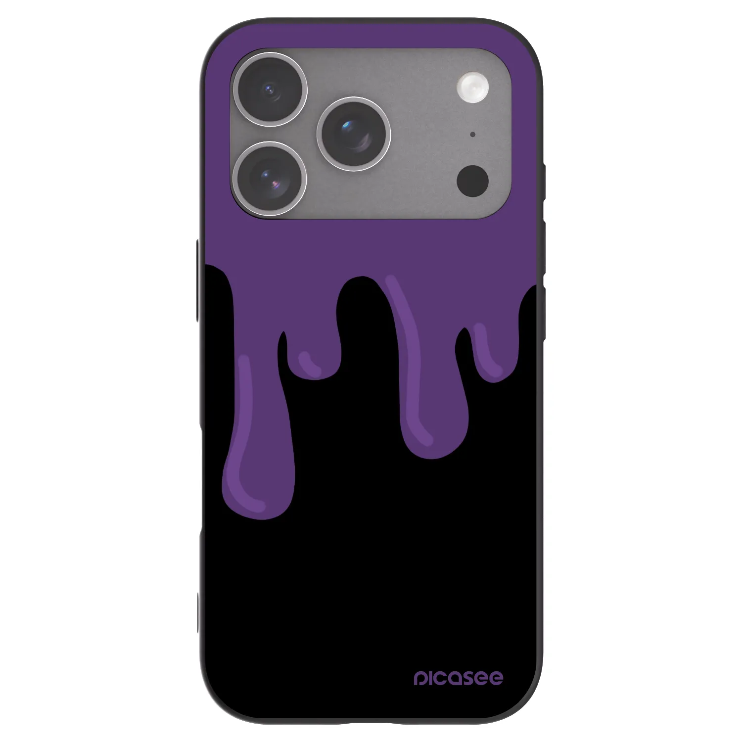Picasee silikonový černý obal pro Apple iPhone 18 Pro - Purple spooky