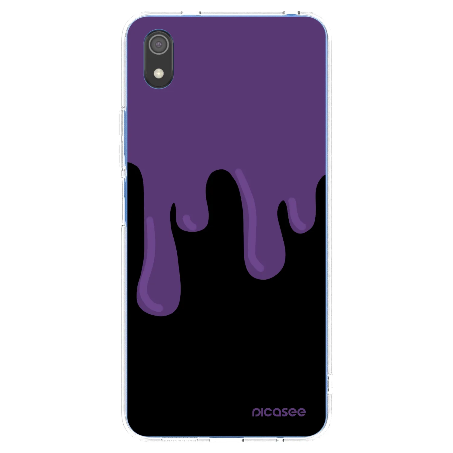 Picasee silikonový průhledný obal pro Xiaomi Redmi 7A - Purple spooky