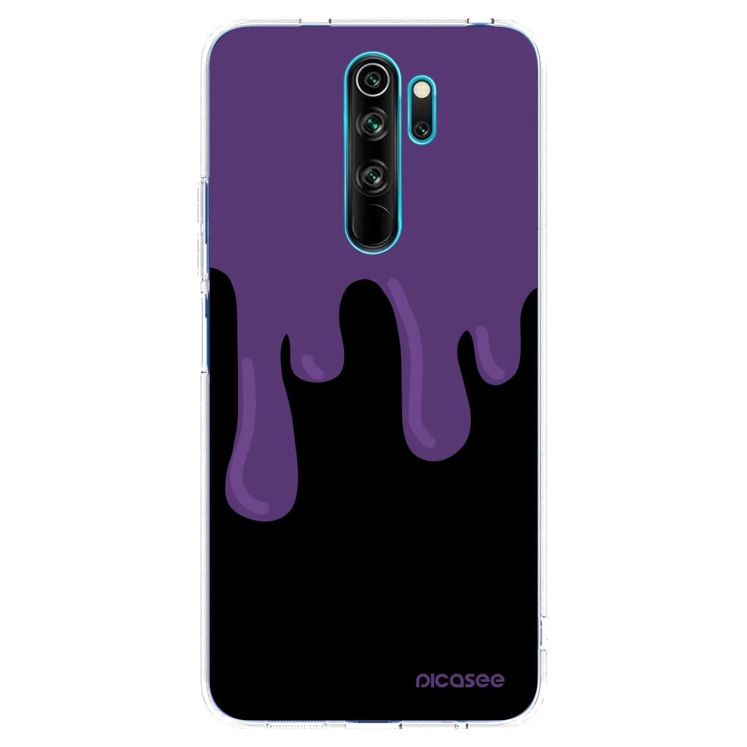 Picasee silikonový průhledný obal pro Xiaomi Redmi Note 8 Pro - Purple spooky