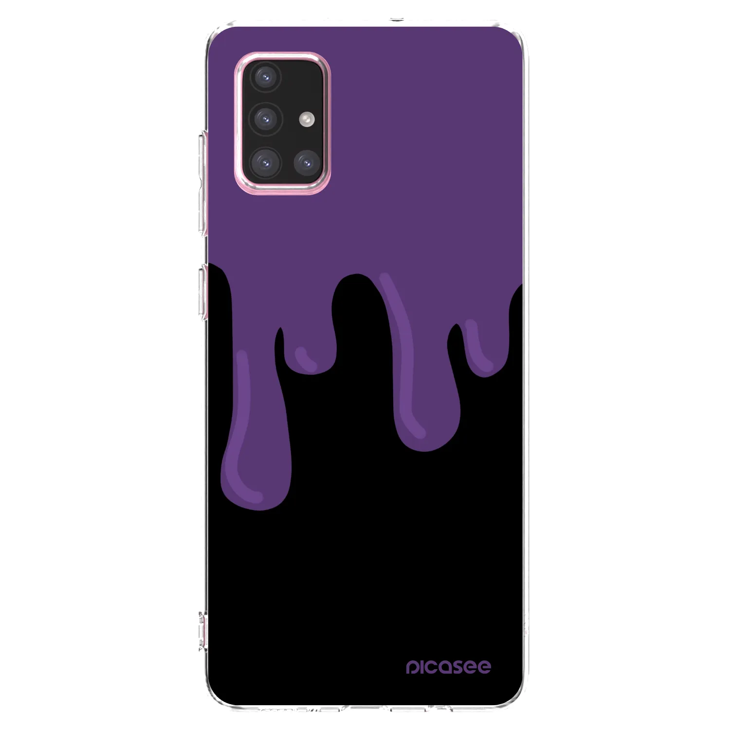 Picasee silikonový průhledný obal pro Samsung Galaxy A71 A715F - Purple spooky