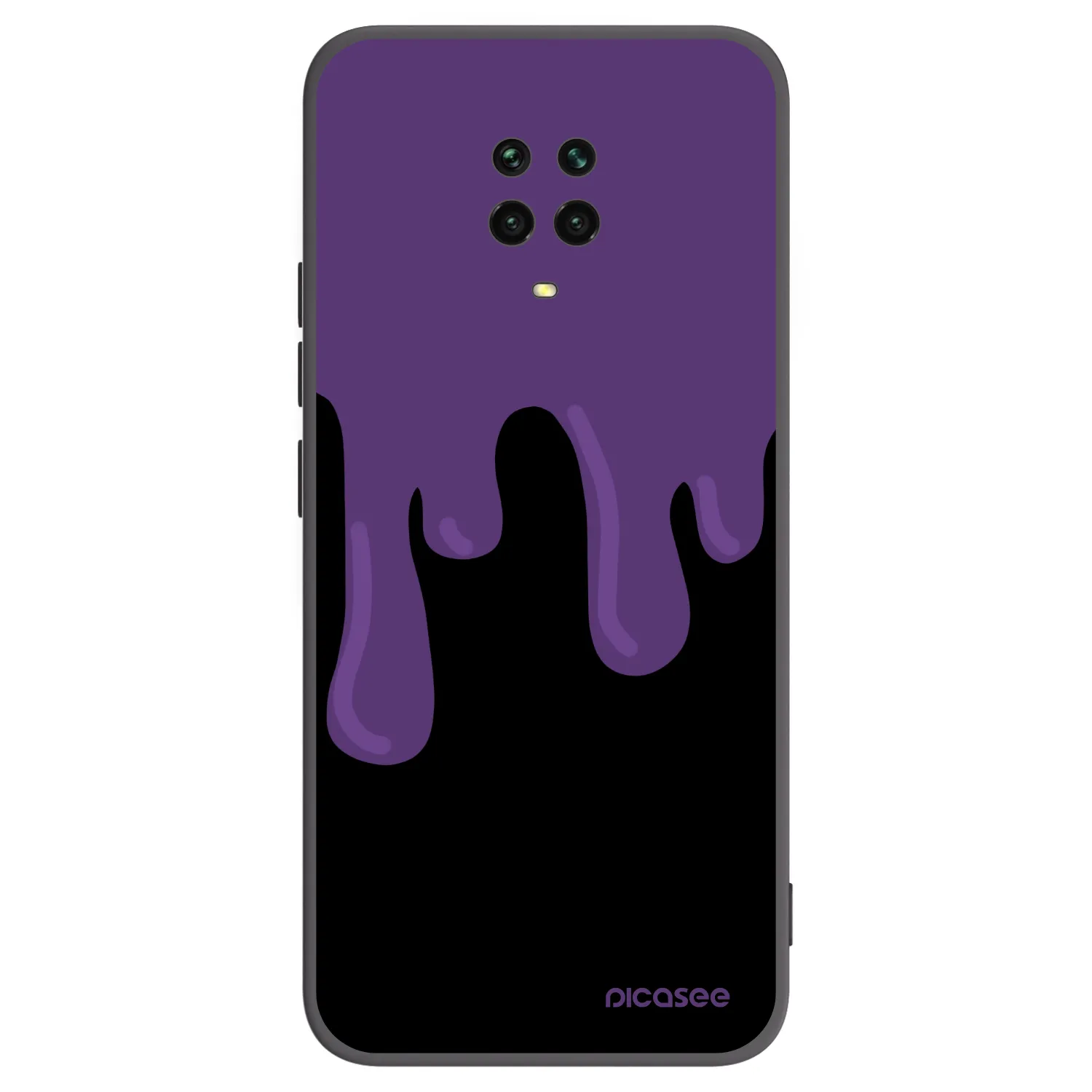Picasee silikonový černý obal pro Xiaomi Redmi Note 9 Pro - Purple spooky