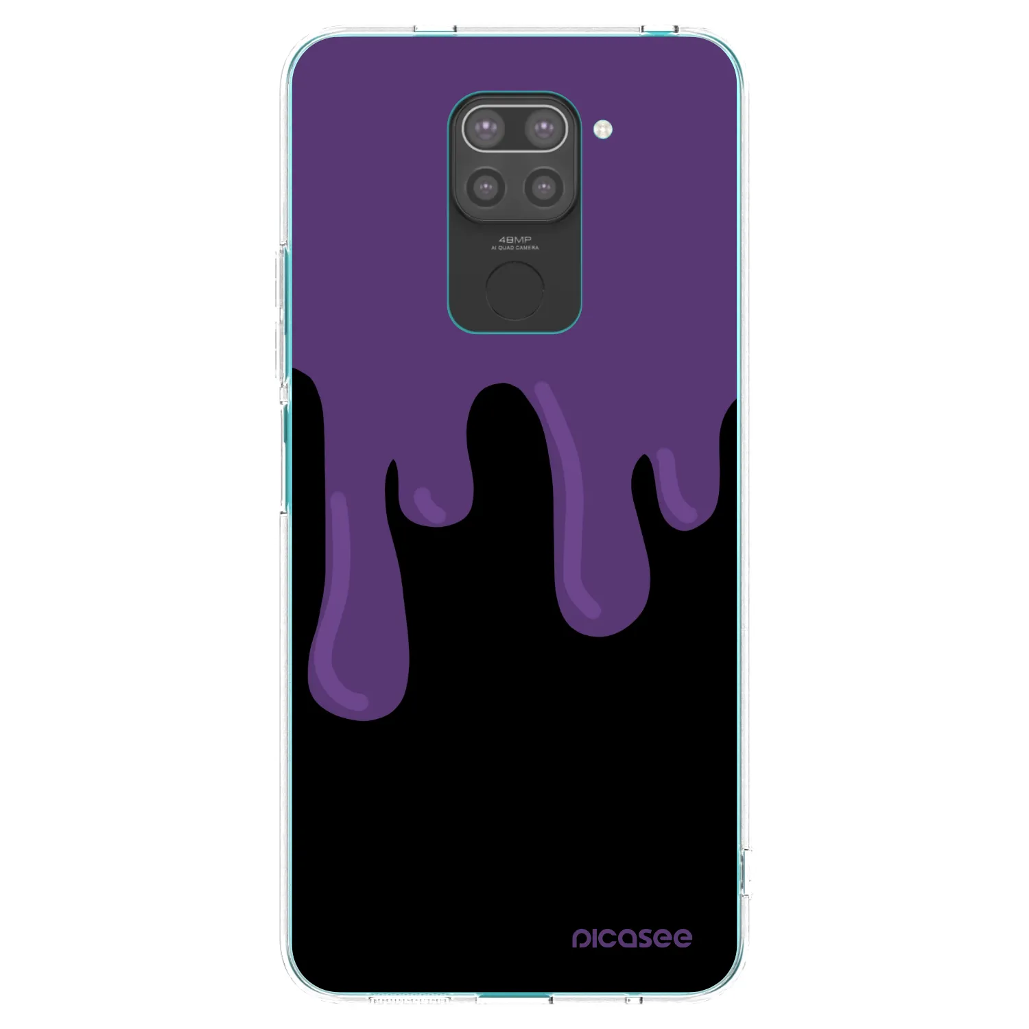 Picasee silikonový černý obal pro Xiaomi Redmi Note 9 - Purple spooky