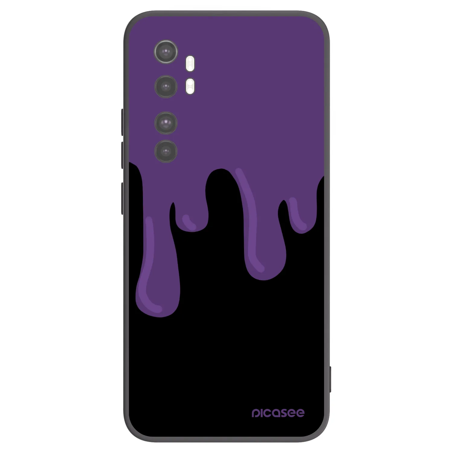 Picasee silikonový černý obal pro Xiaomi Mi Note 10 Lite - Purple spooky