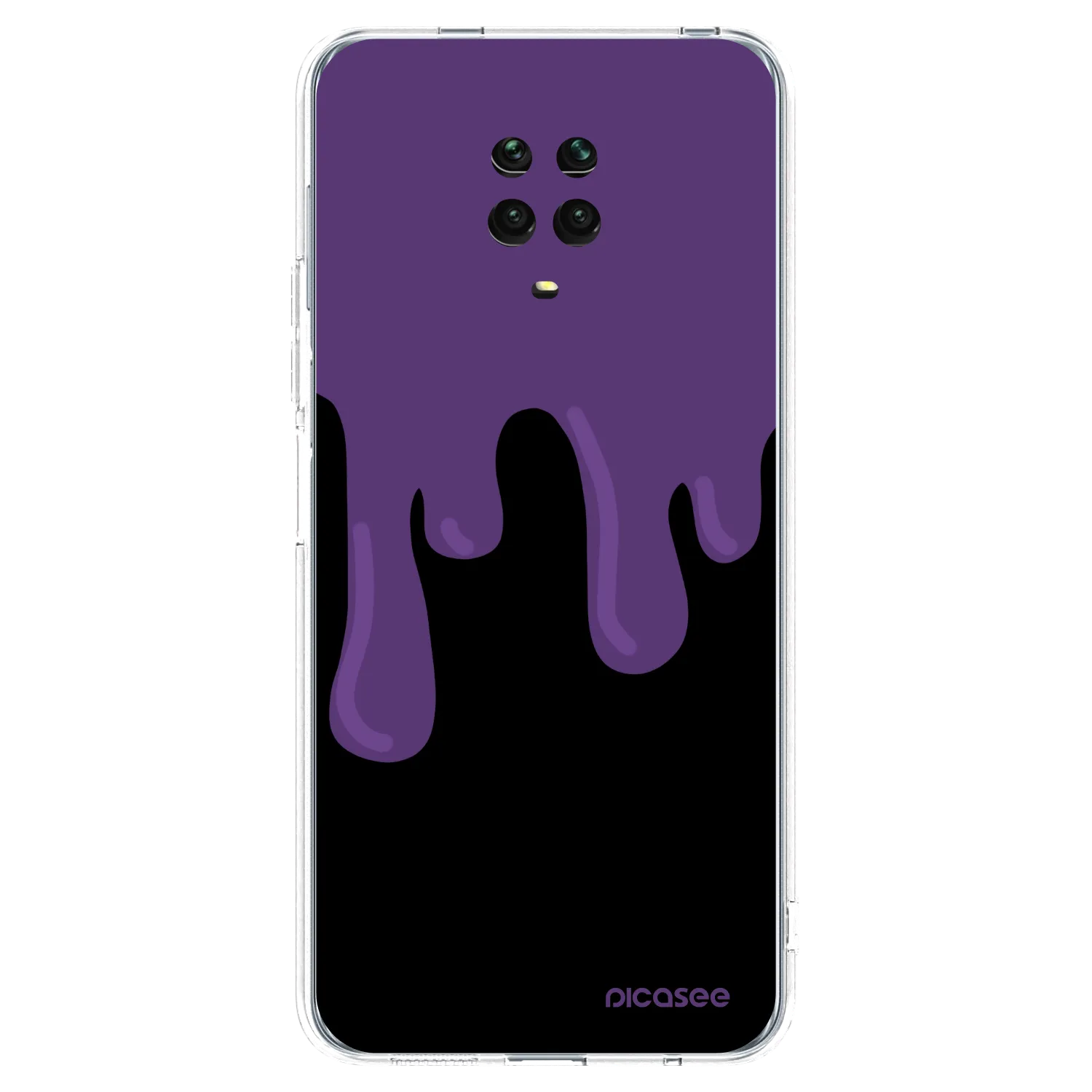 Picasee silikonový průhledný obal pro Xiaomi Redmi Note 9S - Purple spooky