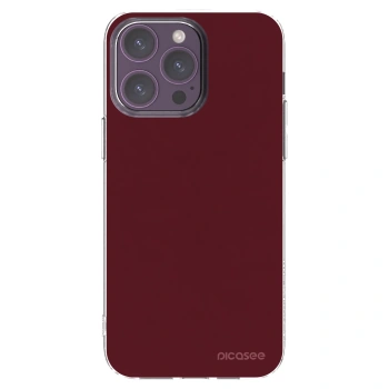 Picasee silikonový průhledný obal pro Apple iPhone 14 Pro Max - Burgundy red