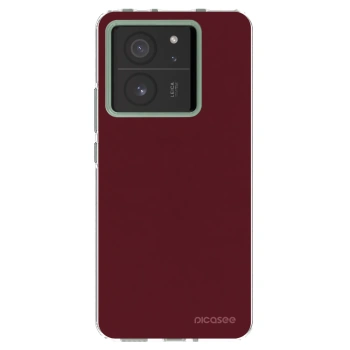 Picasee silikonový průhledný obal pro Xiaomi 13T Pro - Burgundy red