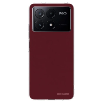 Picasee silikonový průhledný obal pro Xiaomi Poco X6 Pro - Burgundy red