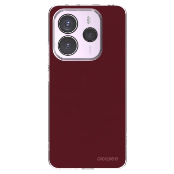 Picasee silikonový průhledný obal pro Xiaomi Redmi Note 14 5G - Burgundy red