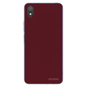 Picasee silikonový průhledný obal pro Xiaomi Redmi 7A - Burgundy red