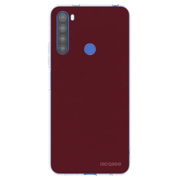 Picasee silikonový průhledný obal pro Xiaomi Redmi Note 8T - Burgundy red