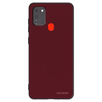 Picasee silikonový černý obal pro Samsung Galaxy A21s - Burgundy red