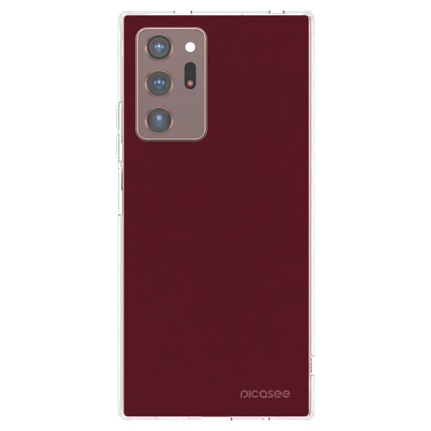 Picasee silikonový průhledný obal pro Samsung Galaxy Note 20 Ultra - Burgundy red