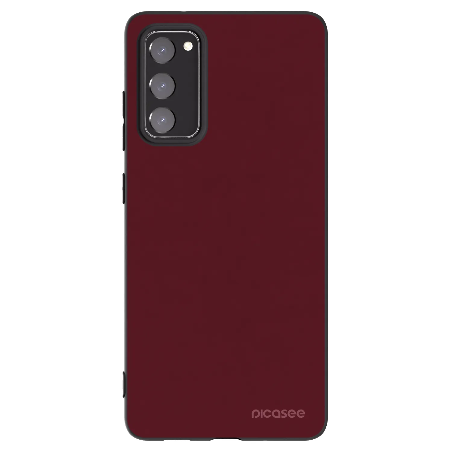 Picasee silikonový černý obal pro Samsung Galaxy S20 FE - Burgundy red