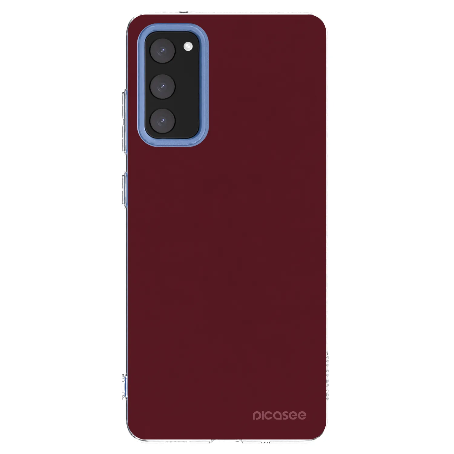 Picasee silikonový průhledný obal pro Samsung Galaxy S20 FE - Burgundy red
