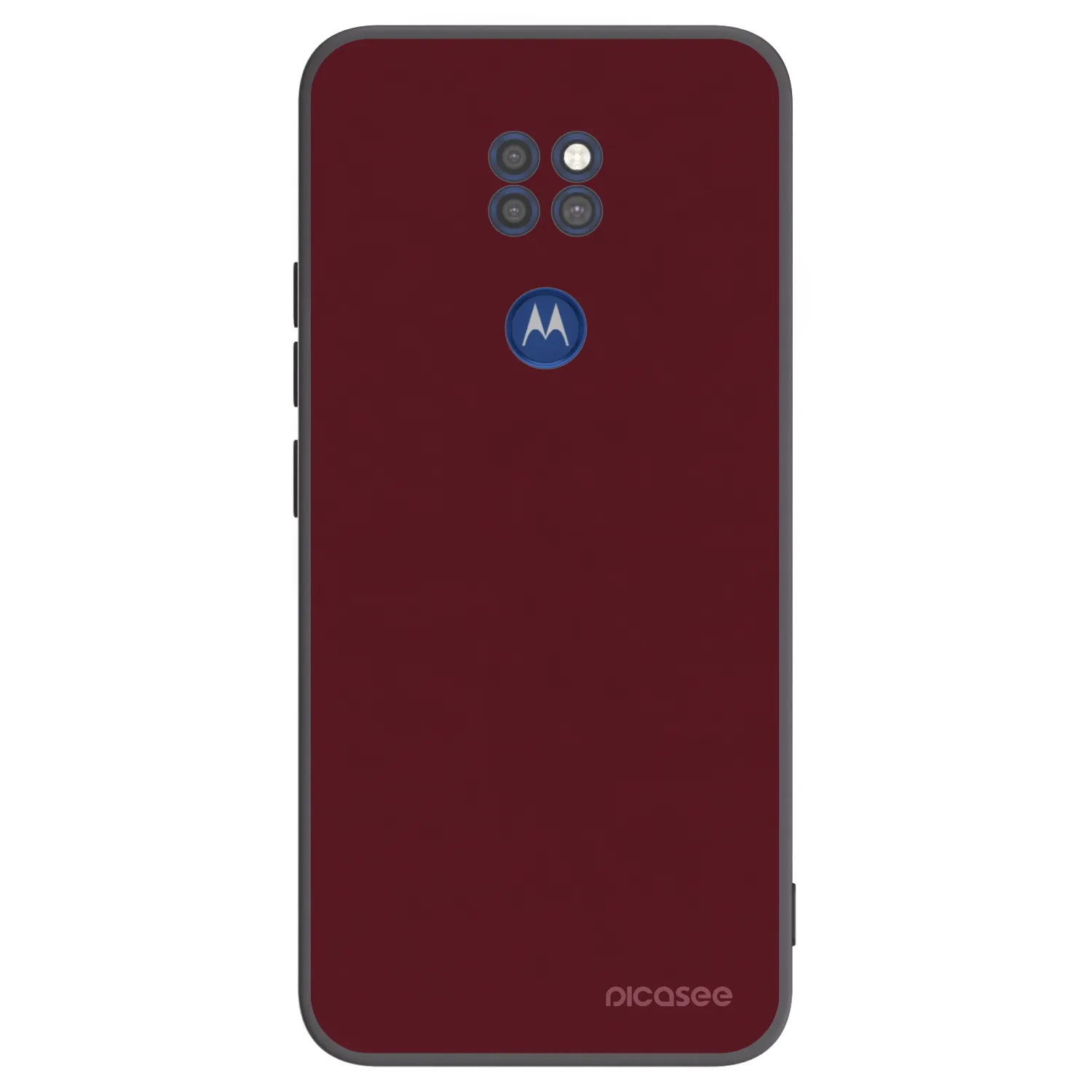 Picasee silikonový černý obal pro Motorola Moto G9 Play - Burgundy red