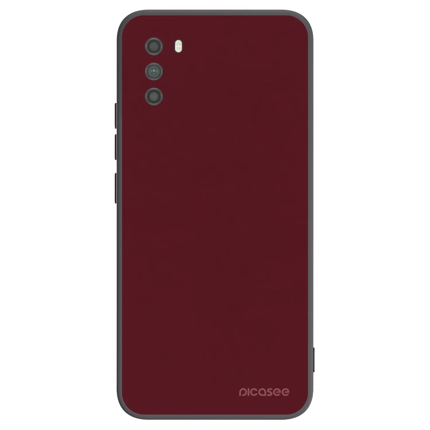 Picasee silikonový černý obal pro Xiaomi Poco M3 - Burgundy red