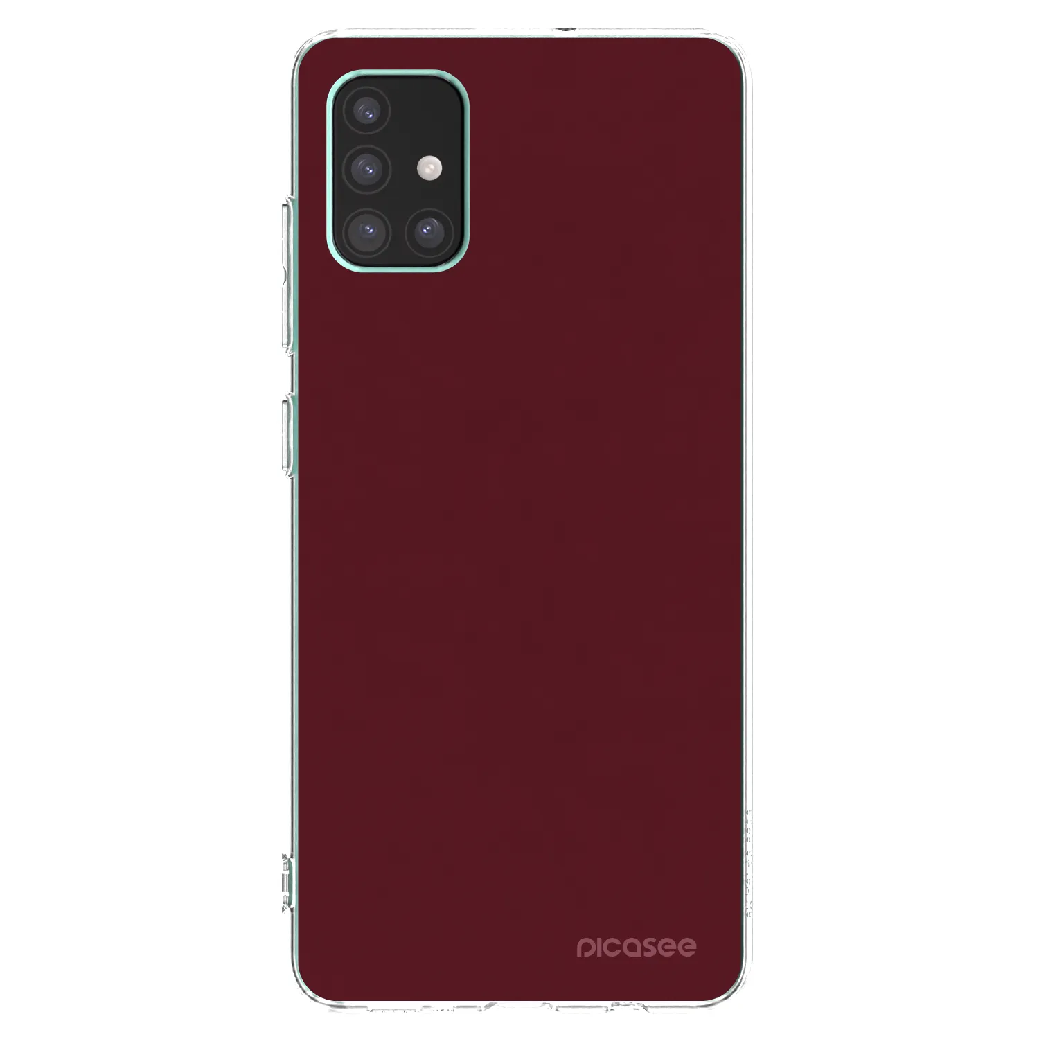 Picasee silikonový průhledný obal pro Samsung Galaxy M51 M515F - Burgundy red