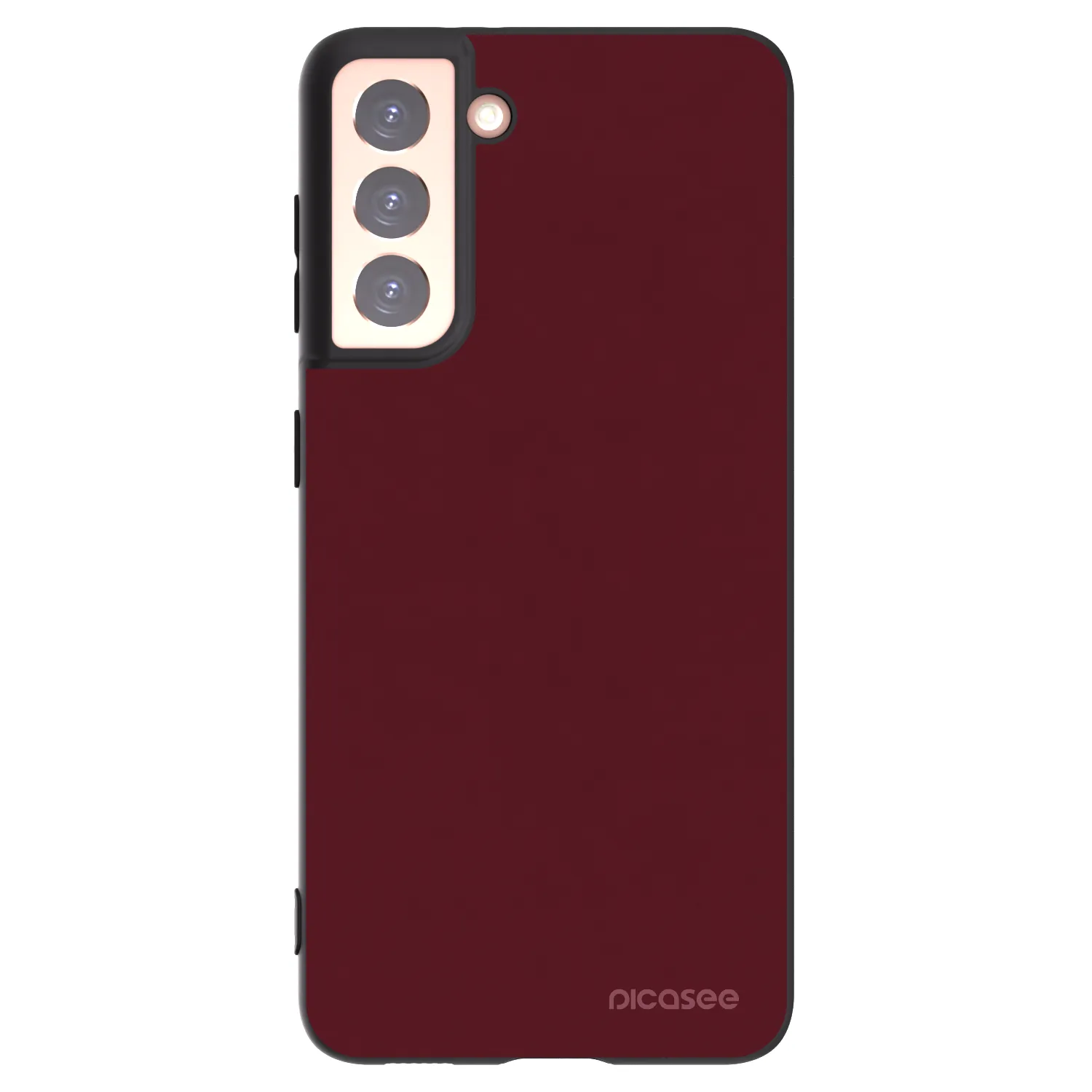 Picasee silikonový černý obal pro Samsung Galaxy S21 5G G991B - Burgundy red