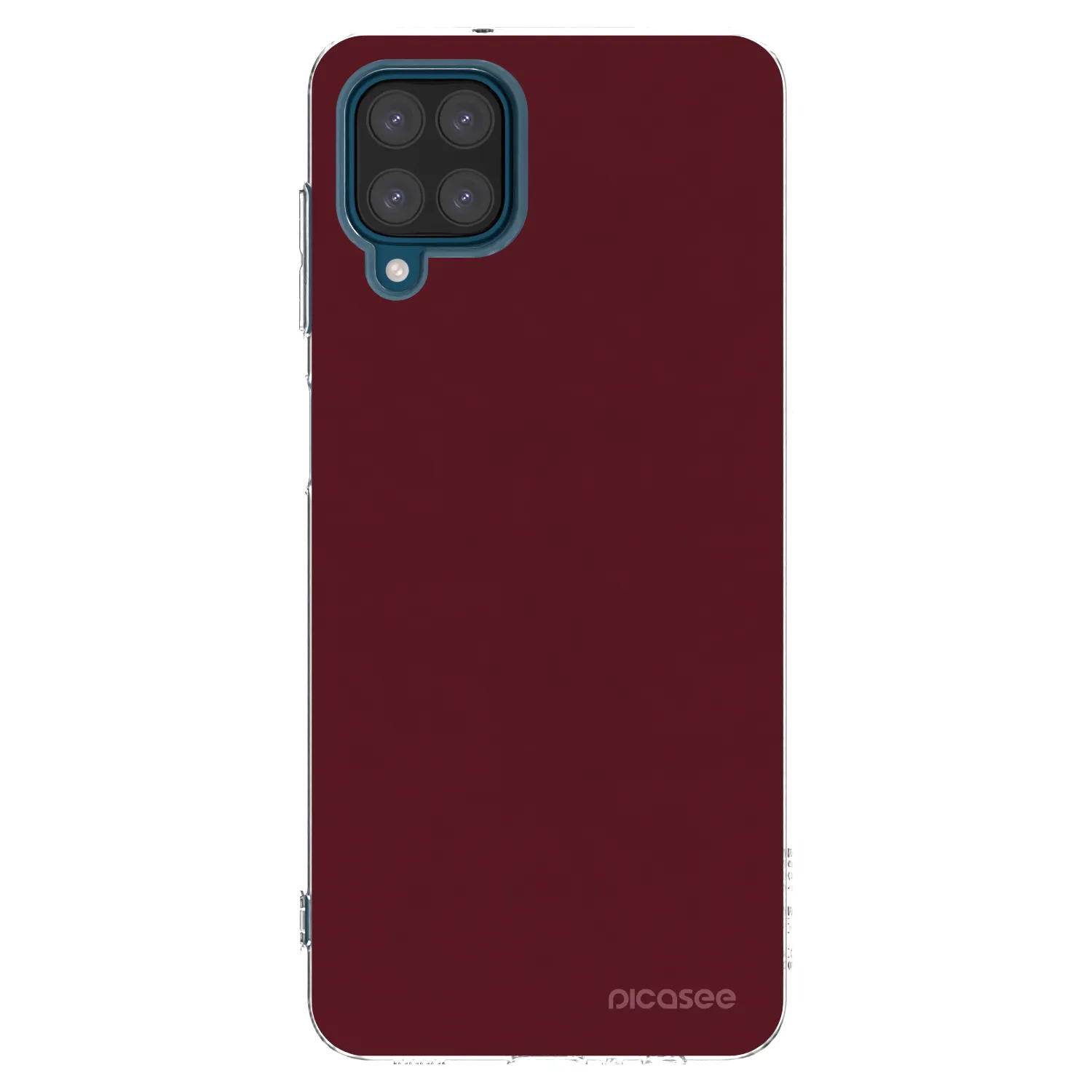 Picasee silikonový průhledný obal pro Samsung Galaxy A12 A125F - Burgundy red