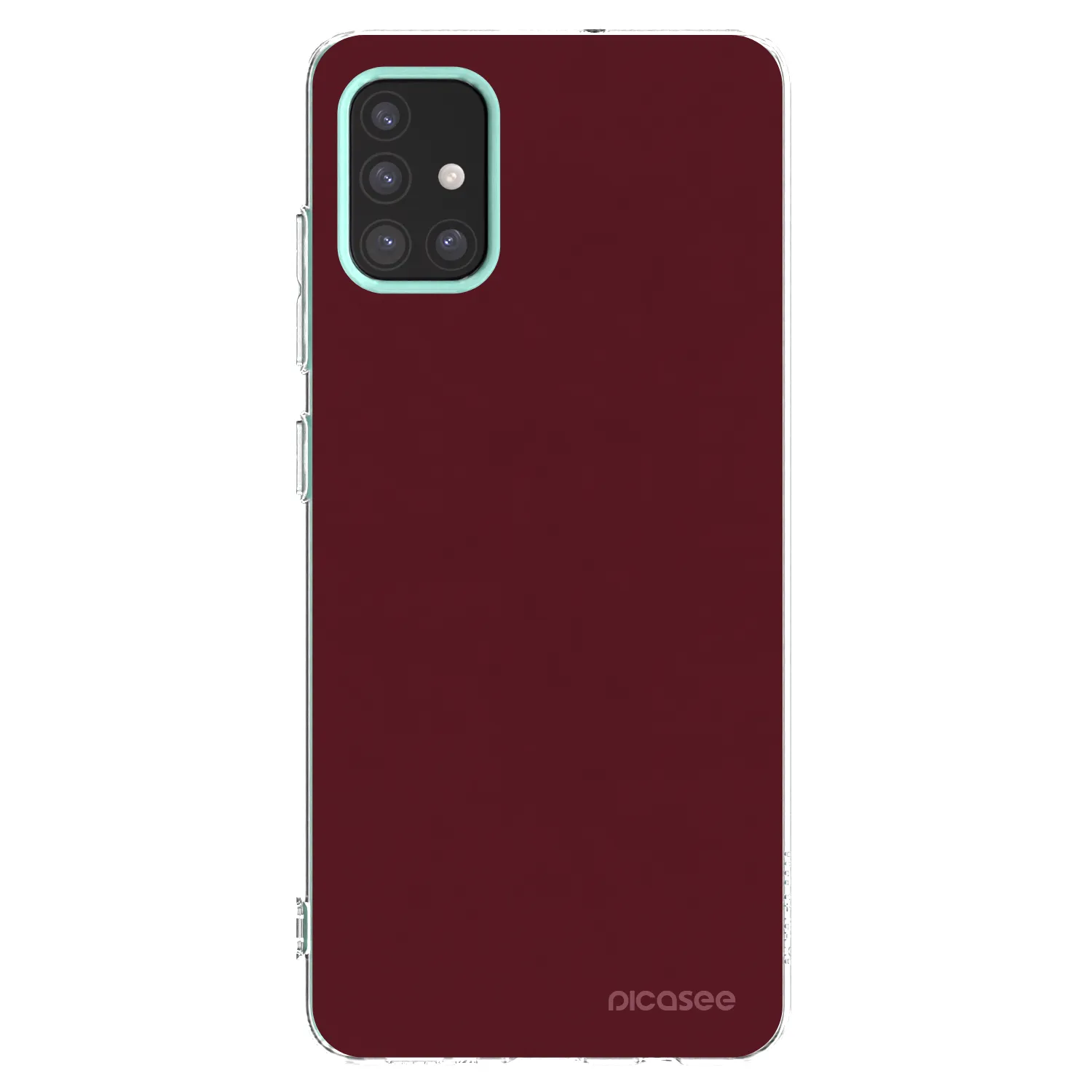 Picasee silikonový průhledný obal pro Samsung Galaxy M31s - Burgundy red