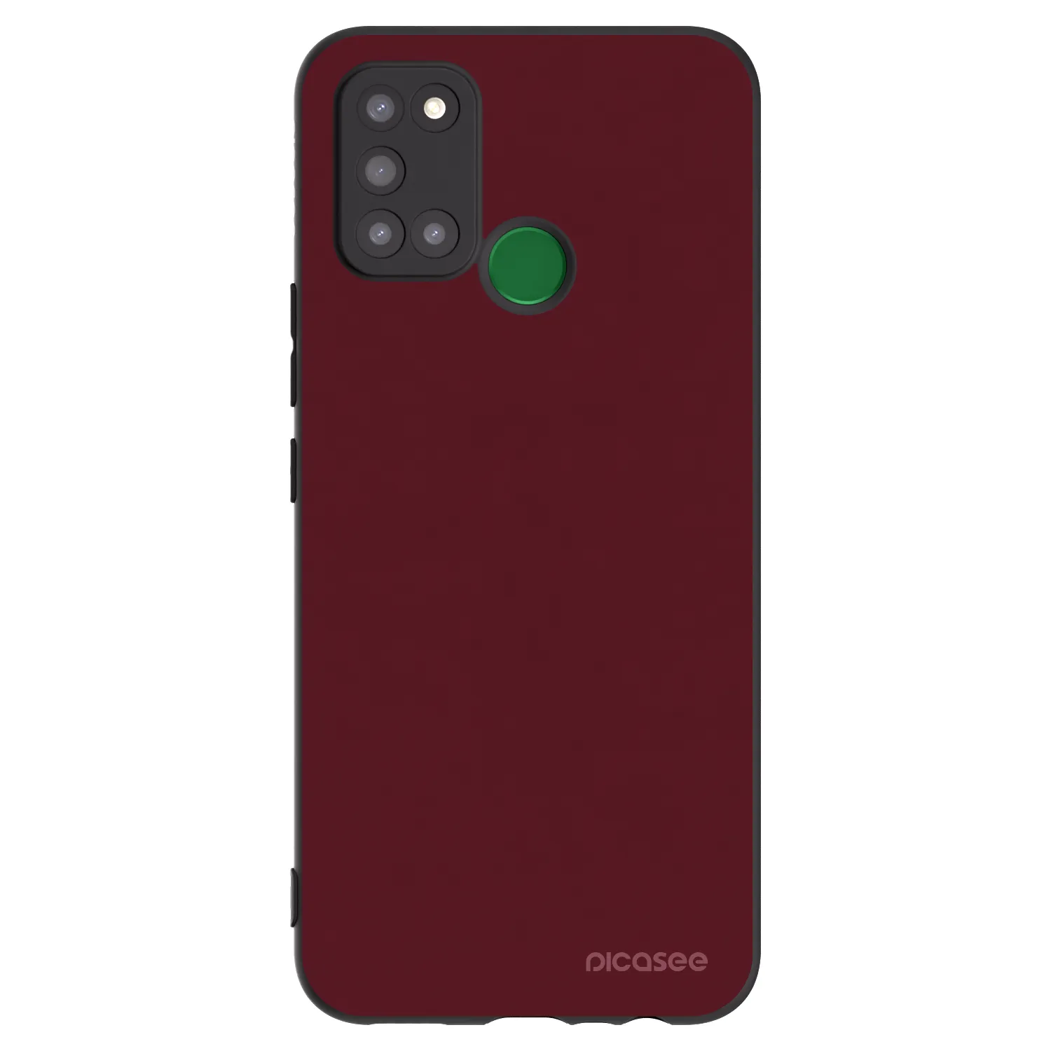 Picasee silikonový černý obal pro Realme 7i - Burgundy red