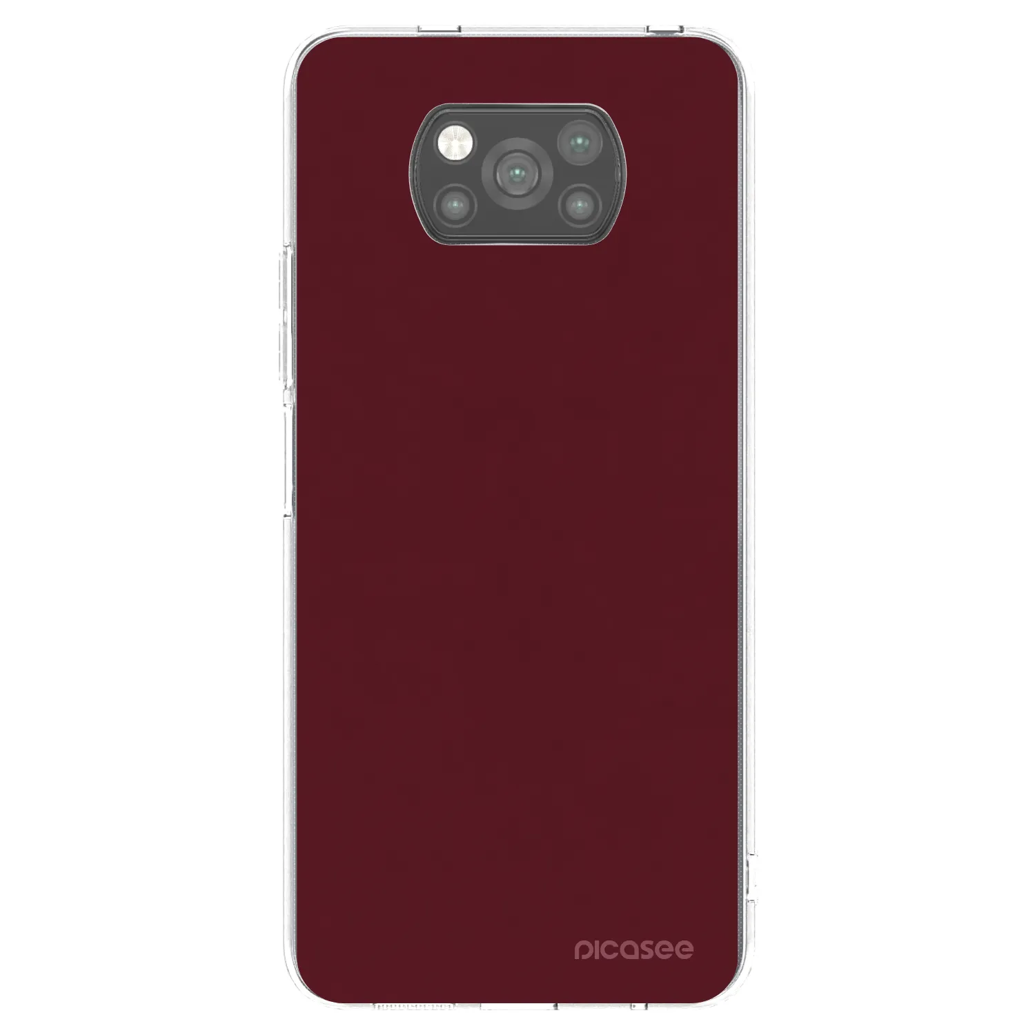 Picasee silikonový černý obal pro Xiaomi Poco X3 Pro - Burgundy red