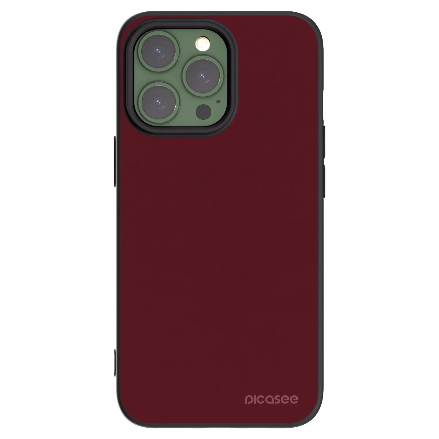 Picasee silikonový černý obal pro Apple iPhone 13 Pro - Burgundy red