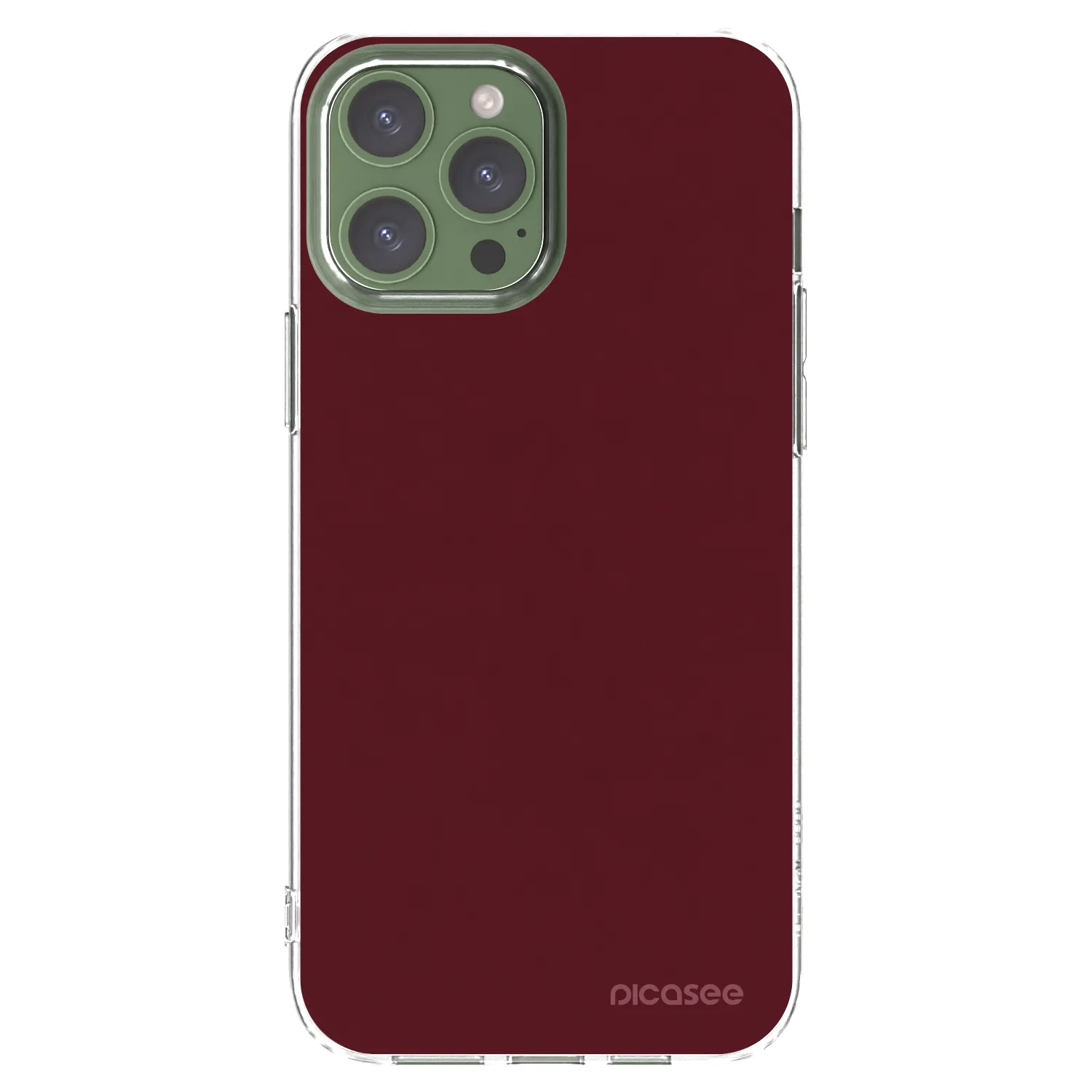 Picasee silikonový průhledný obal pro Apple iPhone 13 Pro Max - Burgundy red