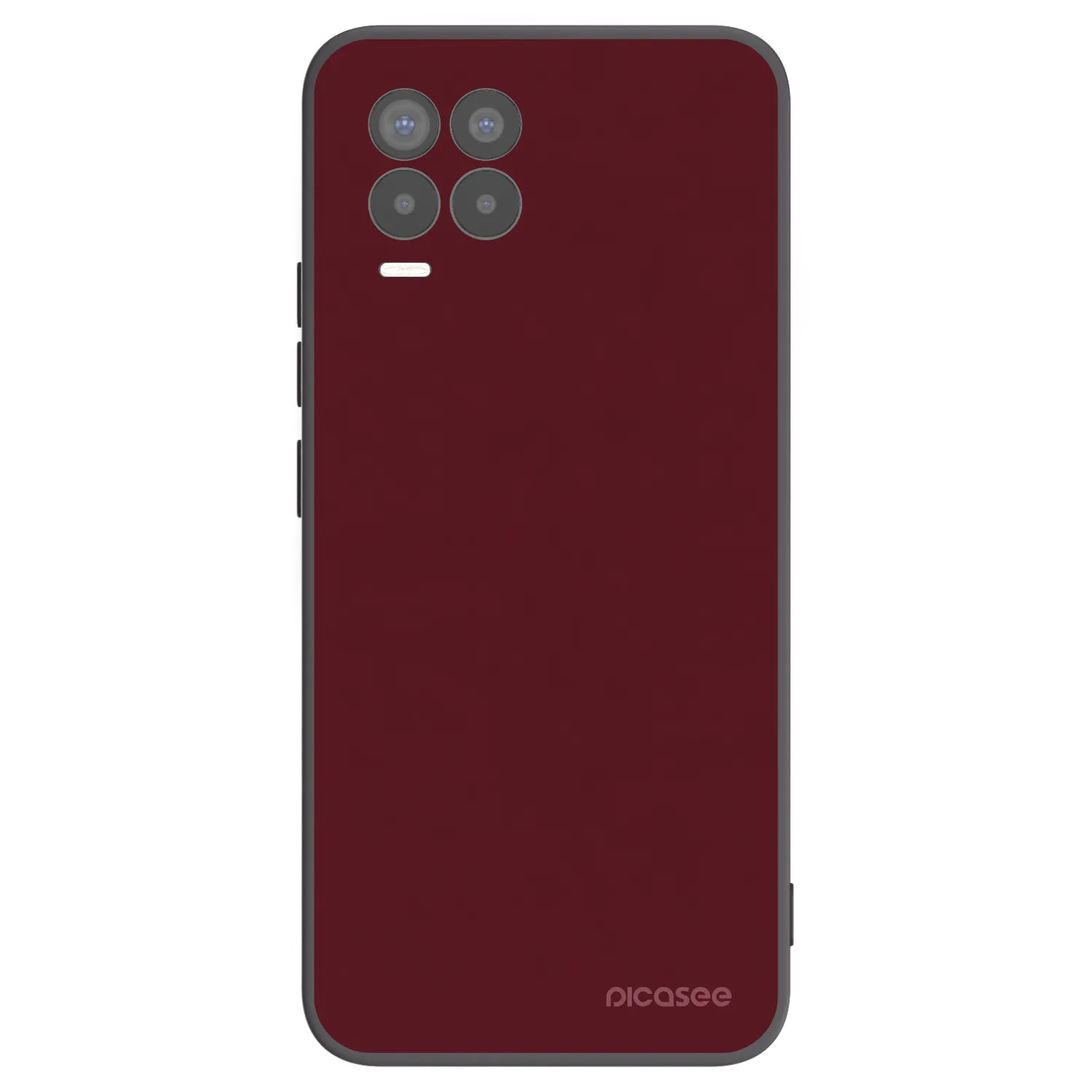 Picasee silikonový černý obal pro Realme 8 Pro - Burgundy red