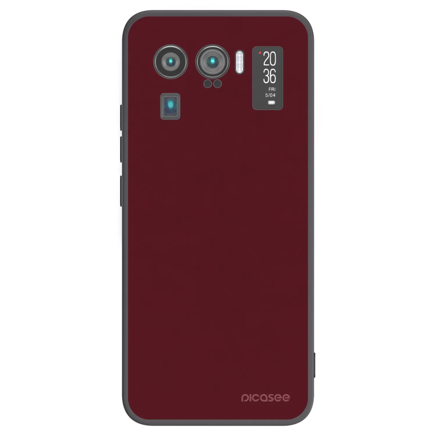 Picasee silikonový černý obal pro Xiaomi Mi 11 Ultra - Burgundy red