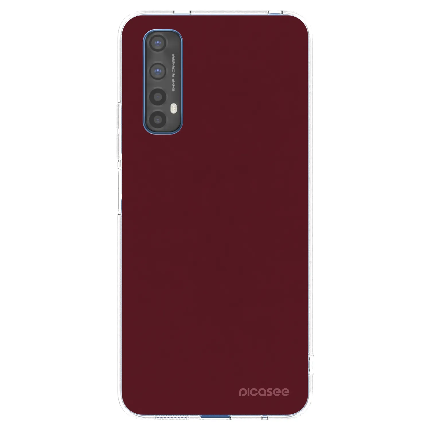 Picasee silikonový průhledný obal pro Realme 7 - Burgundy red